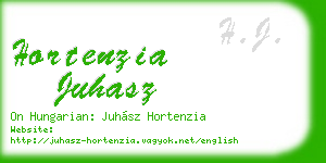 hortenzia juhasz business card